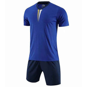 Conjunto de Jersey de Pádel Azul para Hombre, Manga Corta, Cuello en V, Poliéster que Absorbe la Humedad, Ajuste Atlético, para Todas las Temporadas, Estampado Sublimado - Product Image 3