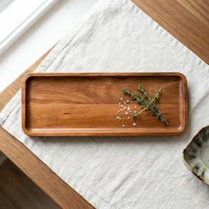 Acacia Wood <b>Disposable</b> Modern Rectangular Polished Serving Tray & Cheese <b>Plate</b> for Home Party - Product Image 4