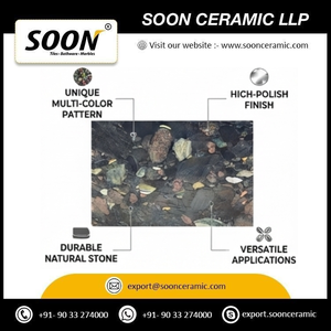 Dalles de granit naturel poli de qualité export indienne, galets naturels mélangés, 7D, modernes, grandes, découpées sur mesure, pour escaliers, cheminées, éviers - Product Image 6