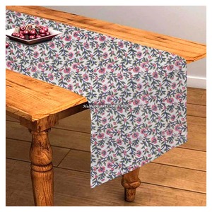 Indian Floral Printed Woven Bohemian Style Eco-Friendly Cotton Table <b>Runner</b> for Home and Wedding Events - Product Image 6