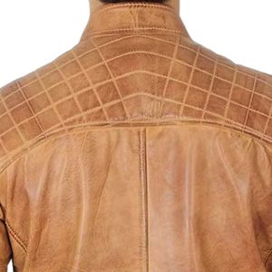 Wholesale Men's <b>Leather</b> <b>Biker</b> <b>Jacket</b> Motorcycle Riding <b>Jacket</b> Slim Fit Casual Coat Quilted Sleeve Fashion Outerwear Factory - Product Image 3