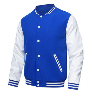 Vestes coupe-vent de style universitaire respirantes, col rond, impression de logo personnalisée, manches longues, veste de baseball universitaire pour hommes - Product Image 4
