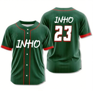 Maillot de baseball personnalisé en polyester respirant, chemise de sport d'équipe à manches courtes, uniforme pour l'entraînement des jeunes - Product Image 1