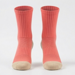 Coral Crew <b>Socks</b> Breathable Polyester Spandex <b>Running</b> <b>Socks</b> for Adults Summer Athletic Wear - Product Image 1