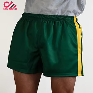 High Quality Customizable Logo Polyester Rugby Footy <b>Shorts</b> with <b>Zipper</b> Pocket Sublimation Football Wear Training football <b>short</b> - Product Image 4