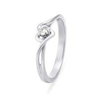 Bague de fiançailles en or blanc 14 carats avec diamant de laboratoire de 1,00 carat, forme cœur, certifié IGI, clarté VS1, couleur F, meilleur cadeau pour elle