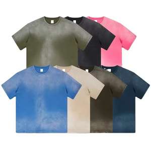 Nueva Camiseta de Algodón 100% de Alto Gramaje, Oversize, Estilo Urbano, Holgada, con Agujeros Rasgados, Hip-hop, Desgastada, Personalizada para Hombre - Product Image 6