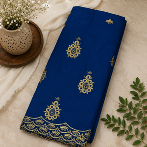 Tela de Voile de Algodón con Bordado Fino |   Tela de Algodón 100% Sudanesa para Vestidos Toub, Ideal para Bodas, Fiestas, Eventos y Uso Diario - Product Image 1