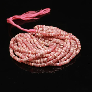 ลูกปัดหินอัญมณีธรรมชาติขนาด6มม. และรูปทรงล้อ AAA rhodochrosite ขนาด16นิ้ว - Product Image 3