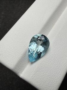 Piedra Preciosa de Aguamarina Azul Natural, Gema Suelta, Color Santa María Genuino, para Joyería, Anillo, Colgante, Regalo para Coleccionistas, 4.00 ct, Forma de Pera - Product Image 1