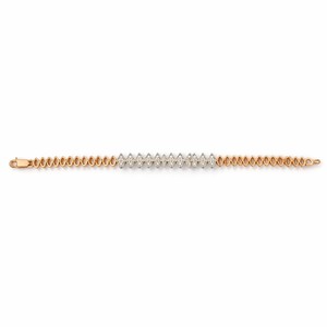 18ct Gold White <b>Crystal</b> Marquise Link <b>Bracelet</b> for Women Elegant Slim Chain Jewelry Wedding Party Daily Wear Gift - Product Image 5