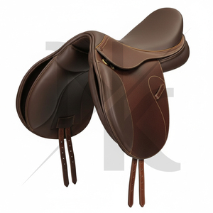 Silla de montar de doma clásica de cuero vacuno premium para salto ecuestre, productos ecuestres ingleses de la India - Product Image 6