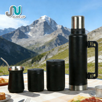 Coffret Cadeau Thermos Yerba Mate 1200ml – Bouteille Isotherme Double Paroi en Acier Inoxydable, Tasse à Mate, Boîtes à Thé, Anti-Fuite 360°, Sans BPA