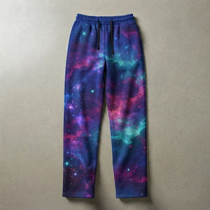 Pantalon unisexe à sublimation, imprimé abstrait coloré, jogging décontracté élastique, polyester imprimé par sublimation, style été, design personnalisé - Product Image 3