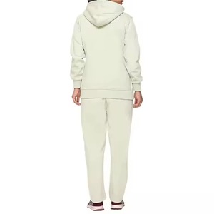 Conjunto Deportivo Informal con Capucha para Mujer, Diseño Sólido, Logotipo Frontal, Transpirable, 100% Algodón Ecológico, de Alta Calidad - Product Image 3