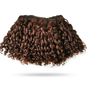 100% Remy Weft <b>Curly</b> Hair Highlighted Full Lace <b>Wig</b> Long <b>Brown</b> Natural <b>curly</b> Texture Human Weft Customizable Size - Product Image 3