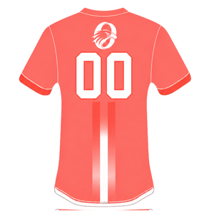 Conjunto de Rugby Rojo Coral y Blanco, Jersey de Manga Corta con Cierre Frontal, Pantalones Cortos a Juego, Uniforme Deportivo Transpirable para Entrenamiento de Equipo - Product Image 5