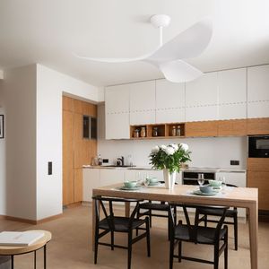 Ventilatore da Soffitto Moderno da 38 Pollici per Interni ed Esterni con Motore DC e Telecomando per Camera da Letto e Soggiorno Senza Luce - Product Image 2