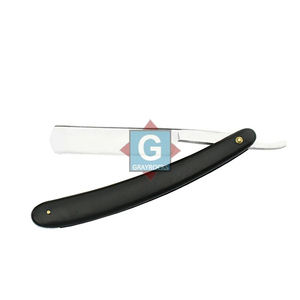 Rasoir de barbier en acier inoxydable, rasoir droit avec manche en plastique et emballage élégant - Product Image 4