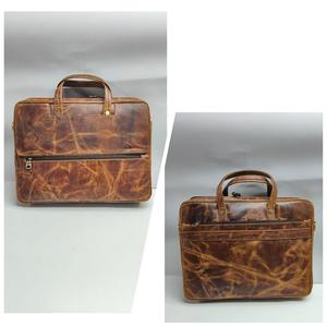 Elegante Maletín para Portátil de Cuero Genuino para Ejecutivos, Gran Capacidad, Portátil, Resistente, con Correas de Hombro y Cierre de Cremallera, para Oficina - Product Image 2