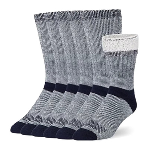 Men's Customized Merino Wool Anti-Bacterial Digital Print Spandex/Polyester <b>Socks</b> Cozy Warm Breathable Crew <b>Moisture</b> Wicking - Product Image 1