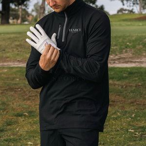 Polo de Golf Premium con Cierre de Cremallera para Hombre, Diseño Básico en Tela de Algodón Mezclado con Cuello con Cremallera para Entrenamiento - Product Image 3