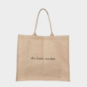 2024 haute qualité Logo personnalisé Jute fourre-tout sac à provisions coton toile sac article personnalisé Style motif lettre Promotion - Product Image 3