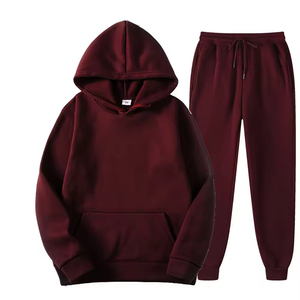 Custom OEM Winter Plus Size Sweat Suit Fleece Tracksuit <b>Set</b> Multi Color Regular 100 percent Cotton Joggers Sweatpants Hoodie Men - Product Image 5