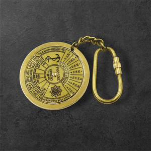 Porte-clés en laiton avec calendrier 50 ans, porte-clés calendrier vintage, porte-clés calendrier de poche portable en métal pour la quête des dates au quotidien - Product Image 3