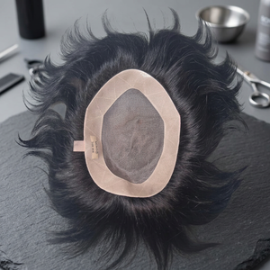 Peluca de cabello humano mono de longitud media para hombre, tupé para hombre, pelucas de cabello humano con encaje frontal, peluca médica, perruque homme, encaje - Product Image 5