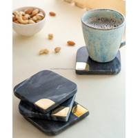 Sous-verres carrés en marbre faits à la main, modernes et écologiques, diamètre 300 mm, épaisseur 5 mm, pour la décoration de table