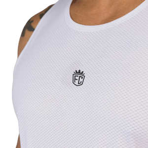 Camiseta sin mangas para hombre, ligera, para gimnasio, entrenamiento, transpirable, chaleco deportivo, ropa deportiva, color blanco - Product Image 5