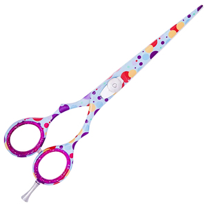 Ciseaux de coiffure professionnels de 5 pouces en acier inoxydable, ciseaux de précision pour barbier, réglables, réutilisables, design coloré, OEM - Product Image 5