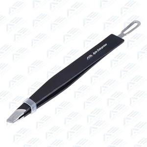 Pince à sourcils inclinée en acier inoxydable de haute qualité pointe Ultra-mince cosmétiques en gros Instruments de soins de beauté - Product Image 5