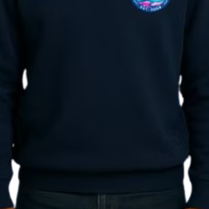 Pull en molleton à col zippé brodé bleu marine pour garçon, manches longues, décontracté, chaud, confortable pour tous les jours - Product Image 5