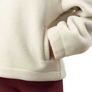 Chaqueta de Forro Polar con Cierre de Cremallera Neutral para Mujer, Suave, Tipo Teddy, Corte Holgado, Cuello Alto, Cómoda, Informal, Ropa de Invierno - Product Image 6
