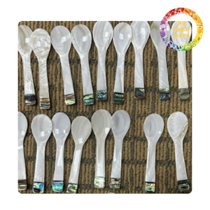Elegant mother of pearl spoon for dessert tea and coffee natural shell spoon for kitchen use - Product Image 1