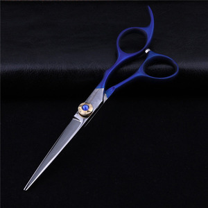 Ciseaux de coiffure professionnels bleu argenté pour barbier et coiffeur - Product Image 4
