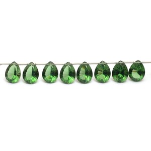 Perles de tourmaline naturelle AAA+ 12x16mm, taille poire concave, quartz hydrocoloré, pierres à facettes, perles lâches pour bijoux - Product Image 2