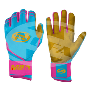 Guantes de Bateo de Béisbol de Cuero Negro/Blanco NOFA INDUSTRIES, Acolchados, con Cierre de Hebilla, Ambidiestros, para Entrenamiento, Tallas Unisex para Adultos S-XXL - Product Image 6