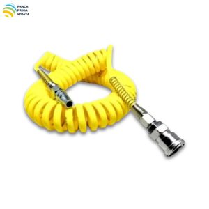 สายลม PU คุณภาพสูง 12 เมตร พร้อมข้อต่อเร็ว 120 PSI สายลมแบบเกลียวสำหรับเครื่องอัดลมในโรงงาน - Product Image 1