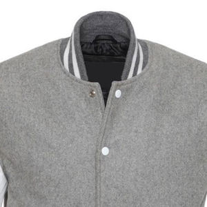 Chaqueta Varsity de Béisbol con Cuello Alto, Diseño Personalizado, Lona Transpirable, Mangas de Algodón, Logotipo Frontal, para Invierno - Product Image 3