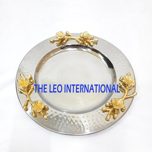 Plateau de service rectangulaire créatif de luxe pour mariage, plateau décoratif pour aliments et fruits, vente en gros d'usine - Product Image 2