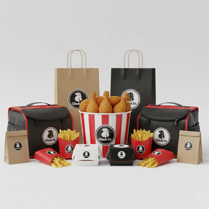 Caja de Papel para Papas Fritas, Cajas para Alitas de Pollo y Hamburguesas, Caja para Comida Rápida para Llevar, Bolsa Térmica Aislada para Llevar - Product Image 5