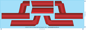 Haute qualité Kenworth T900 Z Pinstripe livrée décalcomanies 1/25 1/50 échelle toboggan adhésif autocollants pour modèle camion décoration - Product Image 2