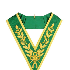 Collier de Franc-Maçonnerie de Qualité Supérieure, Grade Grand Rang Allié, Plaqué Or avec Ruban Vert, Vente en Gros - Product Image 4