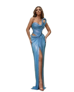 Nouvelle Robe de Soirée Femme en Mousseline Respirante, Taille Basse, Coupe Courte, Longueur Genou, Coupe Évasée, Vente Chaude, Prix Bas, Vente en Gros, ODM - Product Image 4