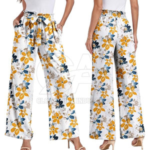 Pantalon d'été personnalisé pour femme, coupe ample et large, OEM ODM, respirant, décontracté, style streetwear - Product Image 4