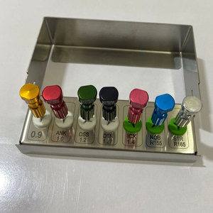 Kit de forets dentaires pour sinus lift, plusieurs couleurs, poignée moletée, instruments chirurgicaux manuels Classe I 0.9 1.0 1.2 1.27 1.4 - Product Image 5