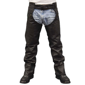 Chaps d'équitation western en cuir véritable de haute qualité pour hommes et femmes, chaps d'équitation longs de haute qualité - Product Image 1